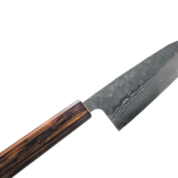 Tsunehisa 440C Damaskus Tsutime Oak KOB Santoku 170mm, tsunehisa, santoku