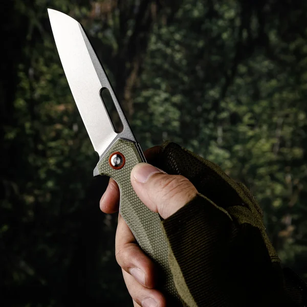 Foldekniv 8.5cm D2 steel Micarta, foldekniv micarta, foldekniv, folding knife