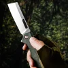 Foldekniv 9cm D2 steel Micarta Handle EDC, foldekniv 9cm, foldekniv