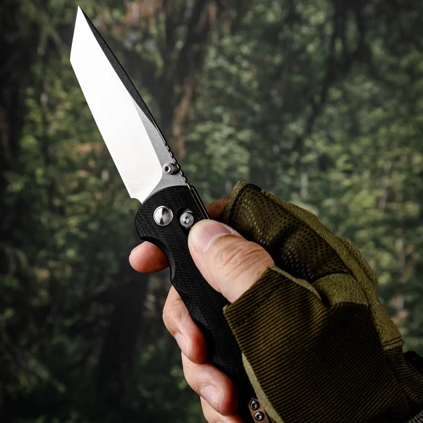 Foldekniv 8,5 cm EDC med Sandvik stål og G10 Fiber-håndtak. Lett, slitesterk og presis foldekniv for daglig bruk. Modell FIB-93, foldekniv edc, foldekniv, kniv