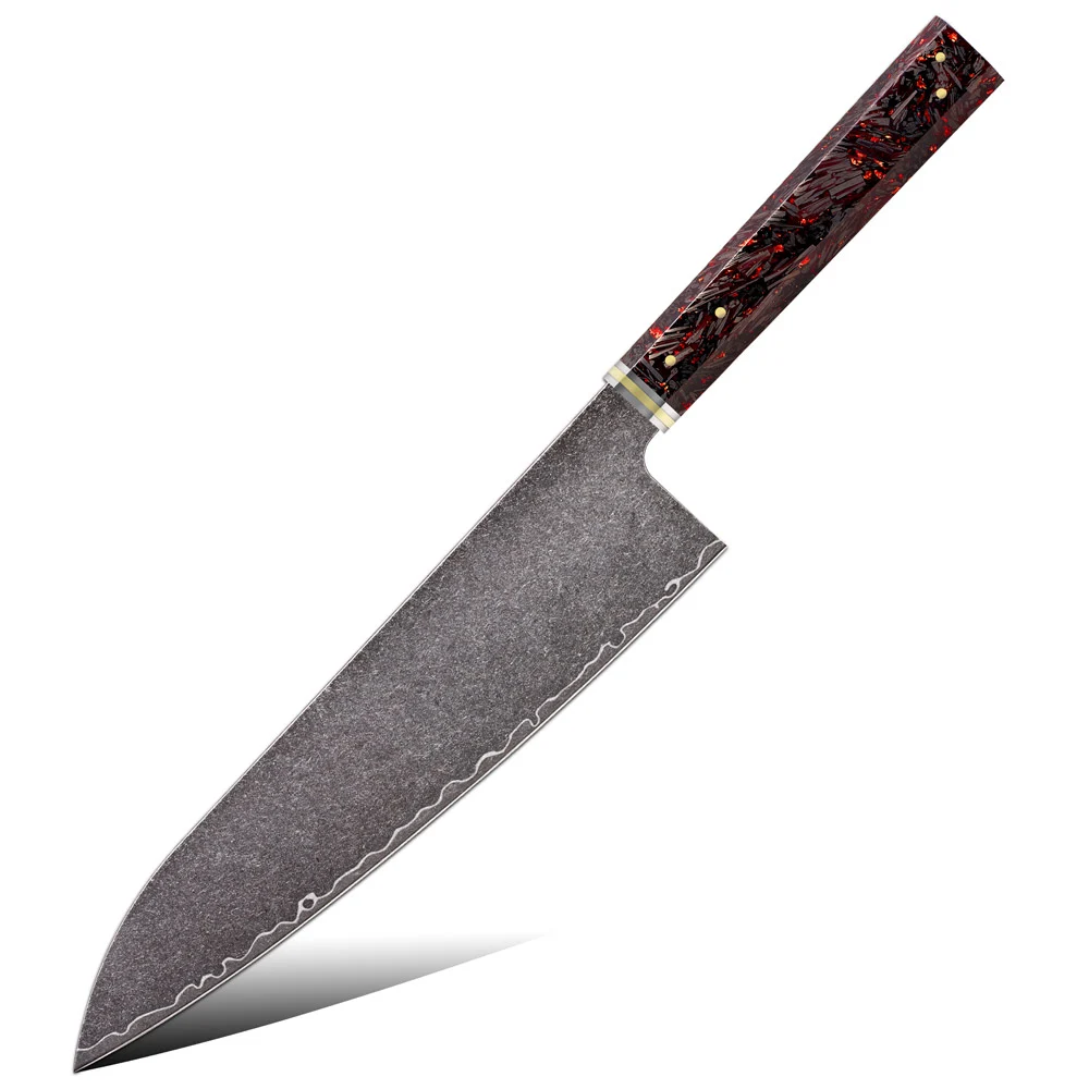 GoldCut Gyuto 21cm carbon fibre handle, goldcut gyuto, gyuto, gyuto kniv