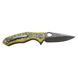 Foldekniv 8cm Damaskus 3D Yellow [GT-DM034]