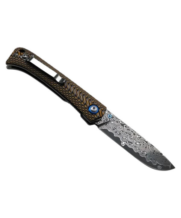 Foldekniv 8cm Damaskus G10 Colourful [GT-DM035-1]