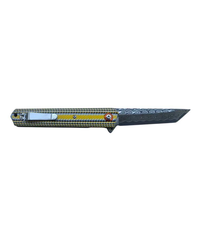 Foldekniv 9cm VG10 Damaskus 76 layers G10 [GT-DM031]