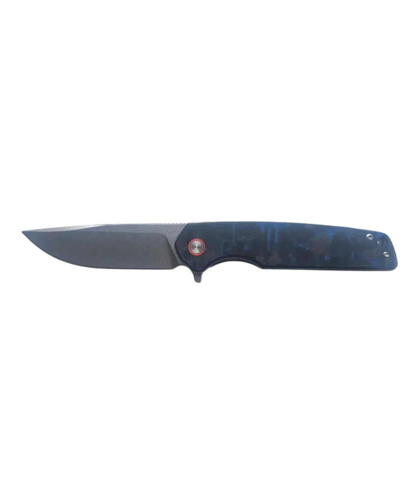 Foldekniv 9cm D2 Fiber Carbon Blue [GT961 Fiber Blue], foldekniv, foldekniv d2, folding knife, pocket knife, turkniv, små kniv